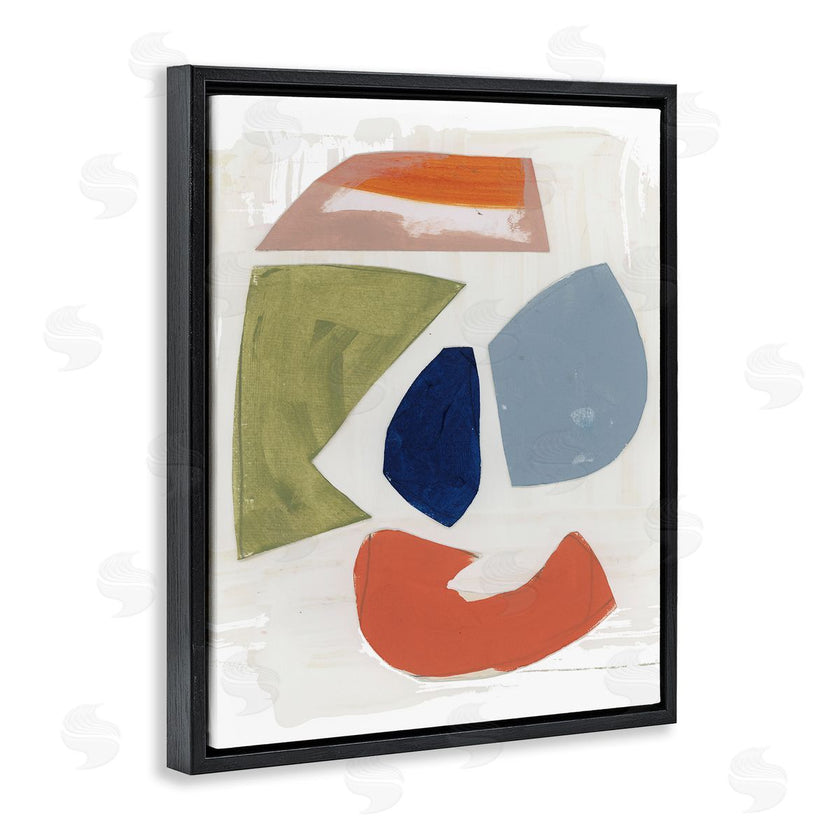 Unknown Artist | Collage of Abstract Shapes Green Orange Blue