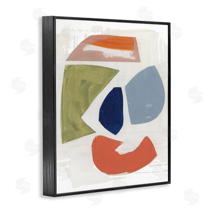 Unknown Artist | Collage of Abstract Shapes Green Orange Blue