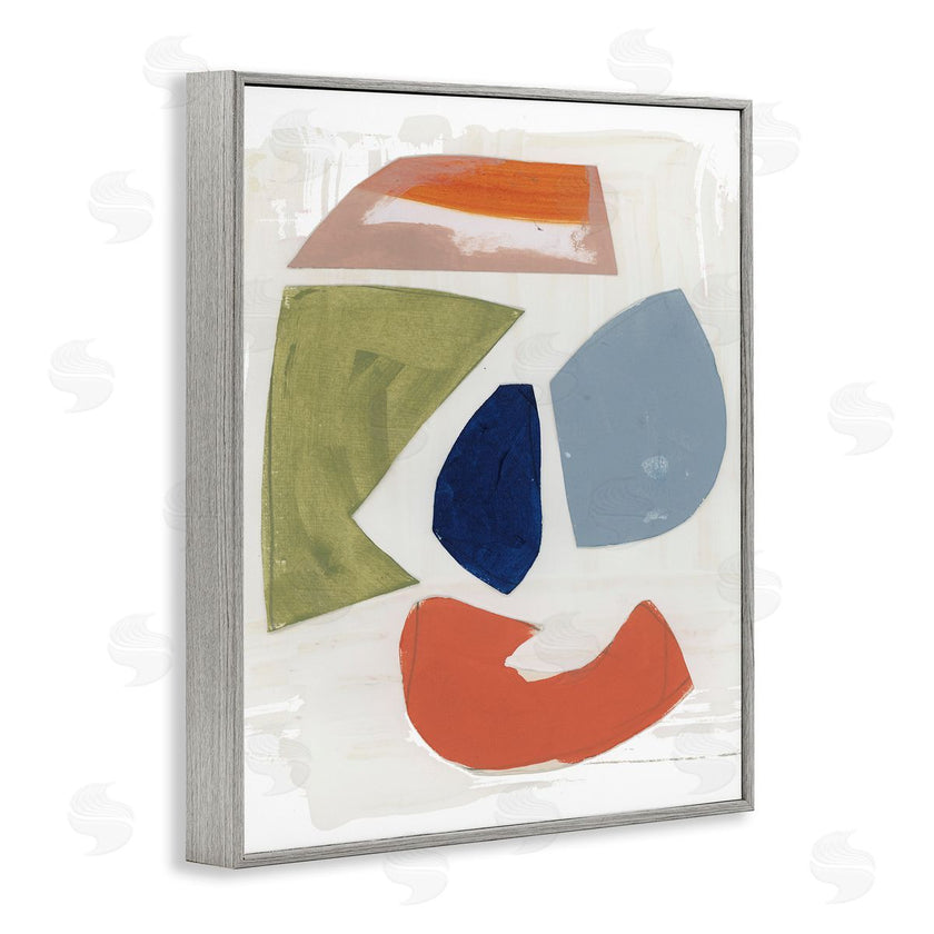 Unknown Artist | Collage of Abstract Shapes Green Orange Blue