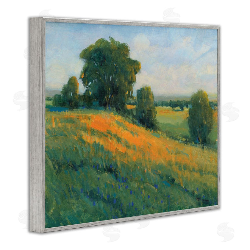 Tim O'Toole | Green Rolling Hills Blue Poppy Fields Landscapes
