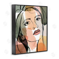 Annie Warren | Female Portrait Bold Lips Abstract Paint Strokes