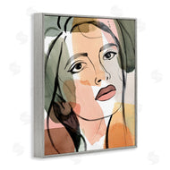 Annie Warren | Female Portrait Bold Lips Abstract Paint Strokes