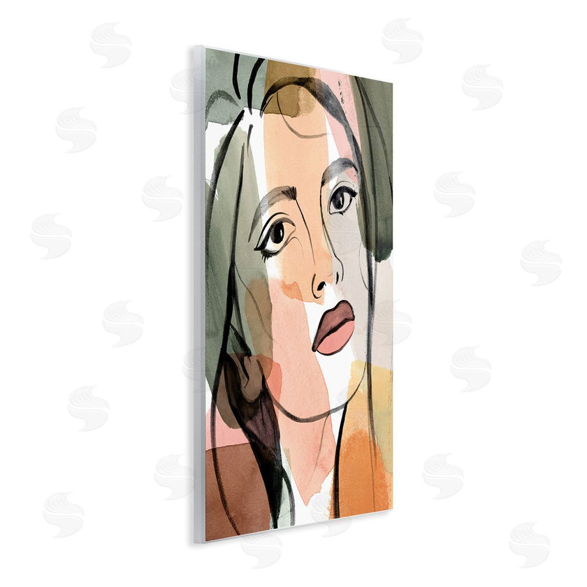Annie Warren | Female Portrait Bold Lips Abstract Paint Strokes