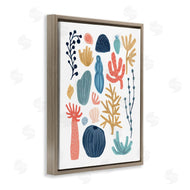June Erica Vess | Playful Sea Life Coral Red Yellow Blue Plants