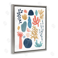 June Erica Vess | Playful Sea Life Coral Red Yellow Blue Plants