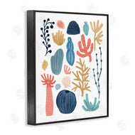 June Erica Vess | Playful Sea Life Coral Red Yellow Blue Plants