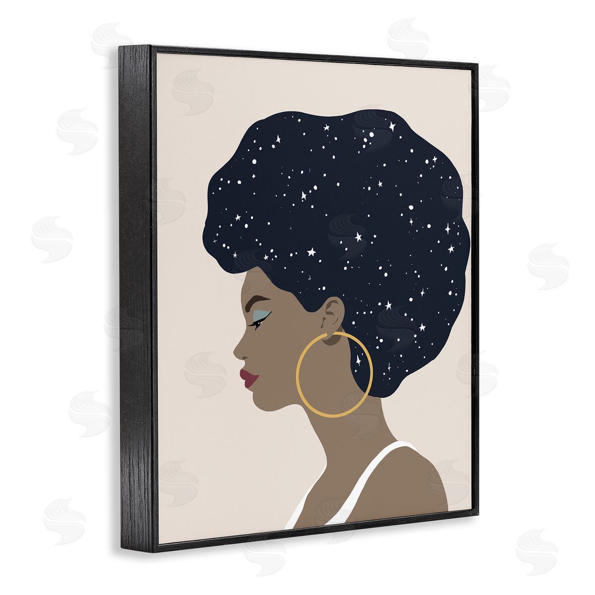 Annie Warren Constellation Hair Glam Female Astrological Stars Black Framed Giclee Wall Art