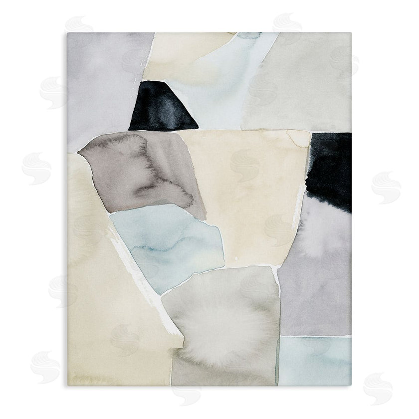 Grace Popp | Abstract Rock Shapes Beige Brown Blue