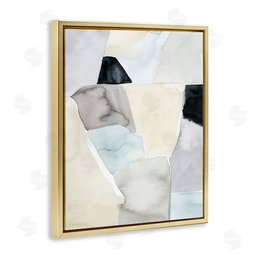 Grace Popp | Abstract Rock Shapes Beige Brown Blue