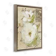 Alonzo Saunders | White Country Florals over Vintage Postal Card