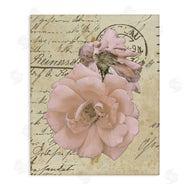 Alonzo Saunders | Soft Pink Florals on Vintage Postal Letter