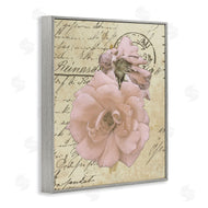 Alonzo Saunders | Soft Pink Florals on Vintage Postal Letter