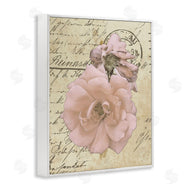 Alonzo Saunders | Soft Pink Florals on Vintage Postal Letter