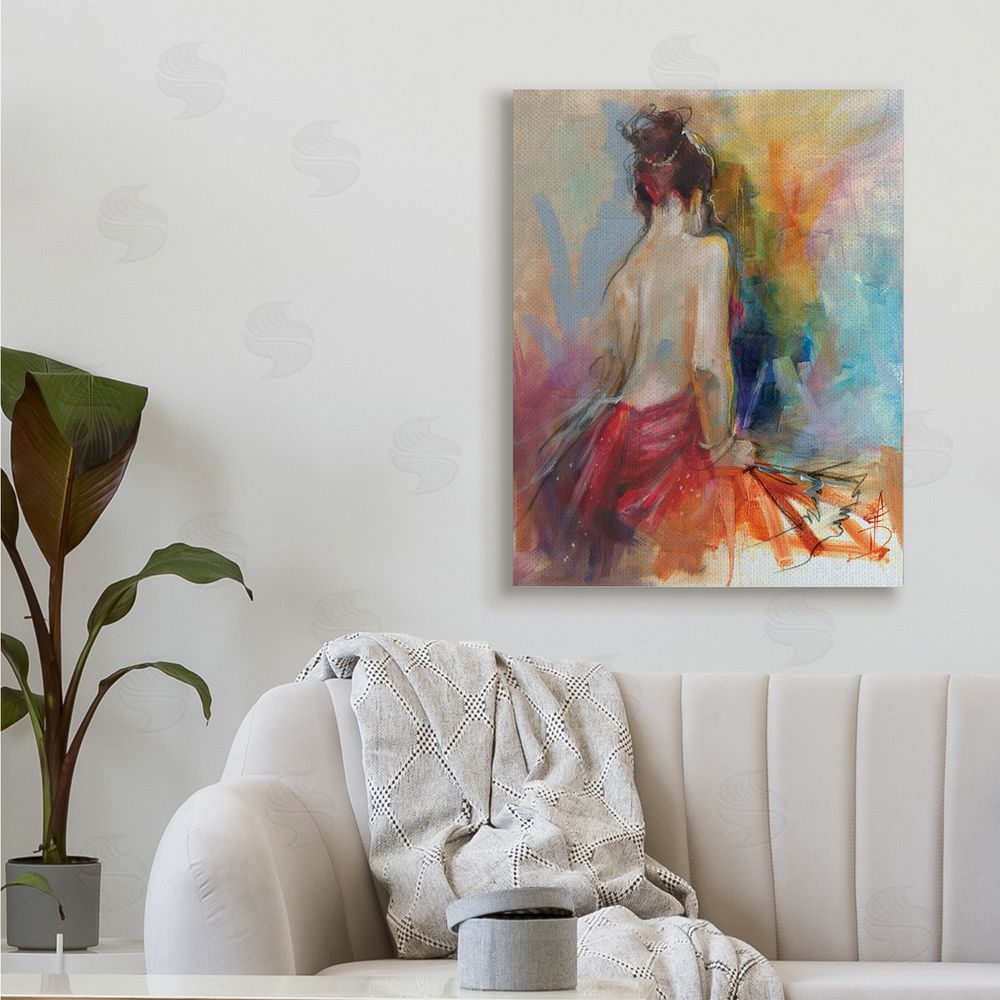 Anne Farrall Doyle Contemporary Female Pose Energetic Brush Strokes