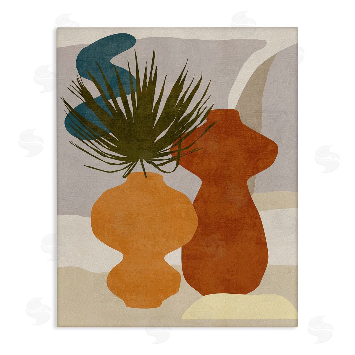 Melissa Wang Western Abstract Vases Brown Orange Green