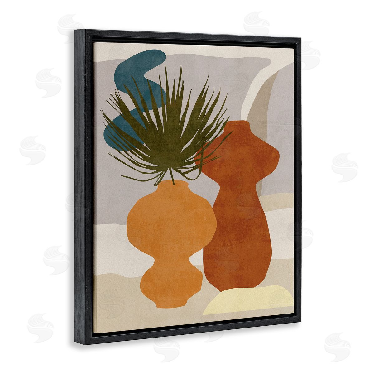 Melissa Wang Western Abstract Vases Brown Orange Green