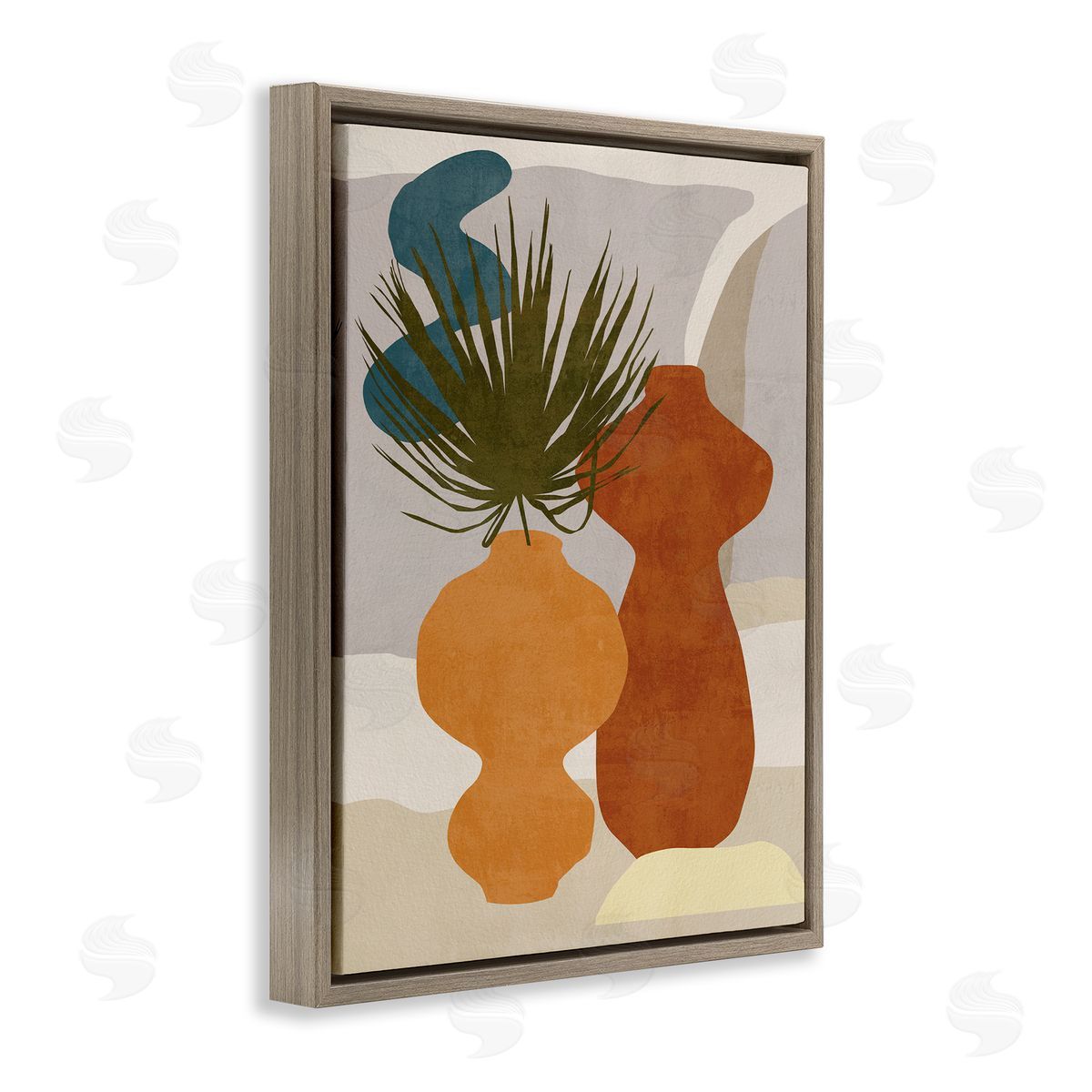 Melissa Wang Western Abstract Vases Brown Orange Green