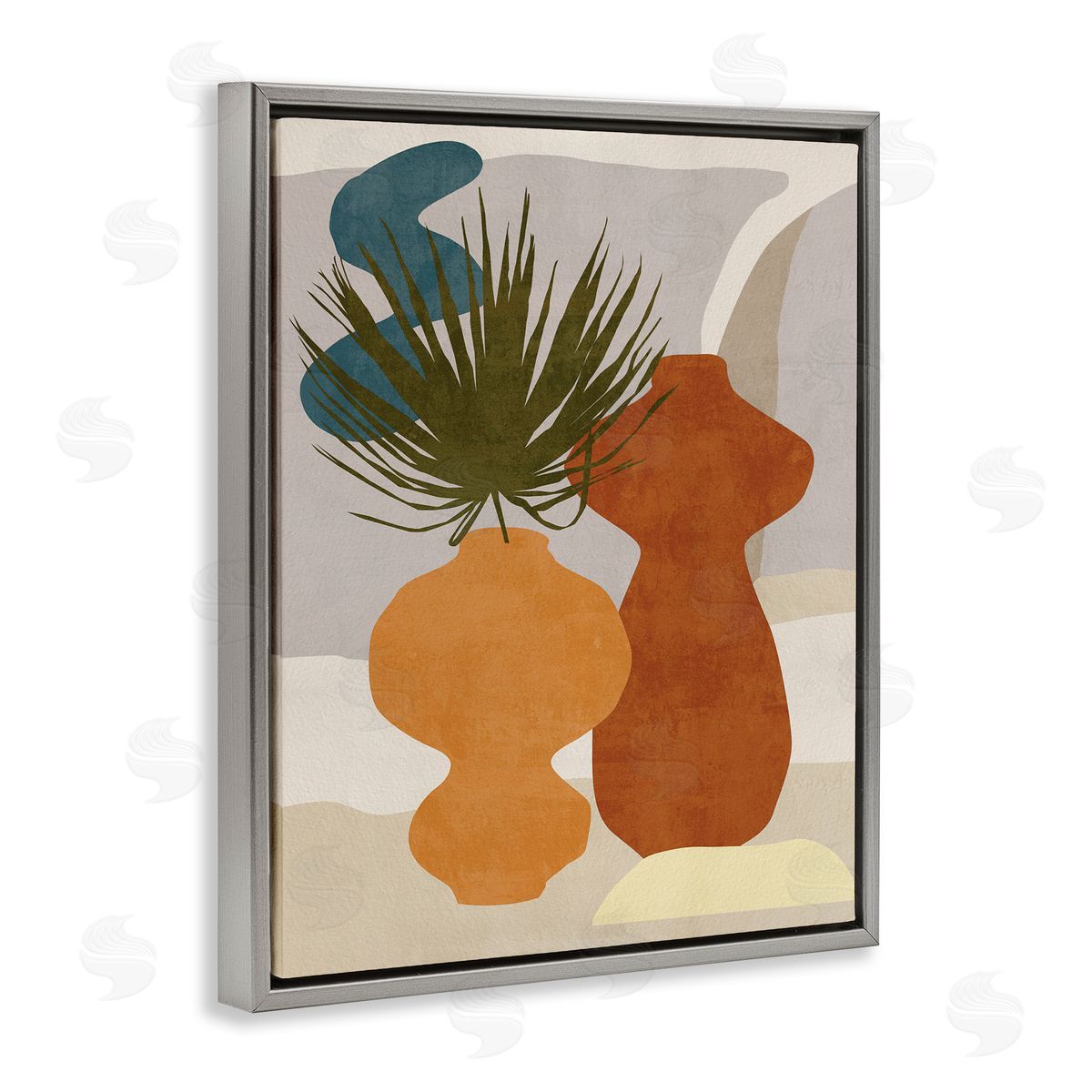 Melissa Wang Western Abstract Vases Brown Orange Green