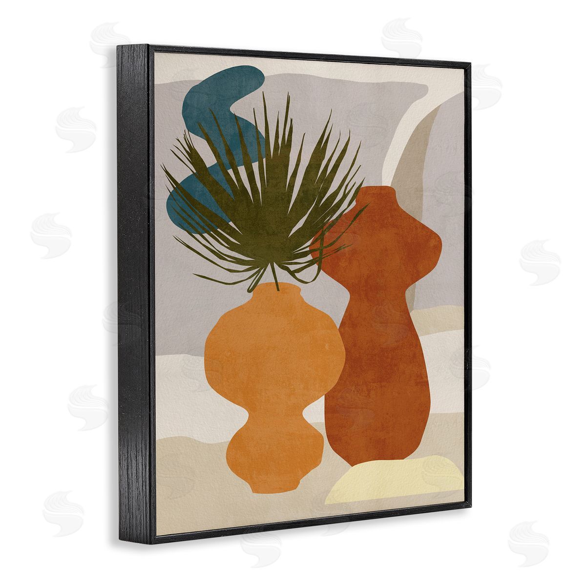 Melissa Wang Western Abstract Vases Brown Orange Green