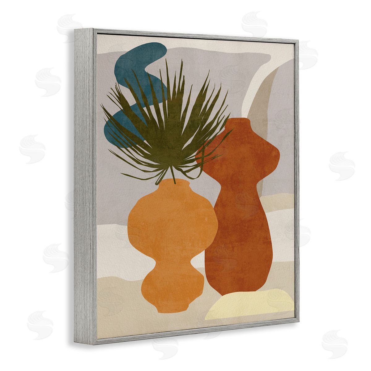 Melissa Wang Western Abstract Vases Brown Orange Green