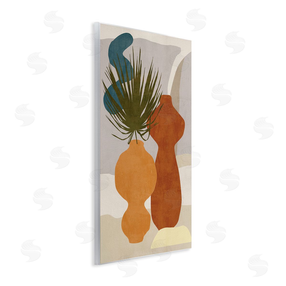 Melissa Wang Western Abstract Vases Brown Orange Green