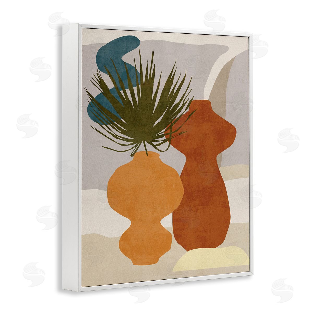 Melissa Wang Western Abstract Vases Brown Orange Green