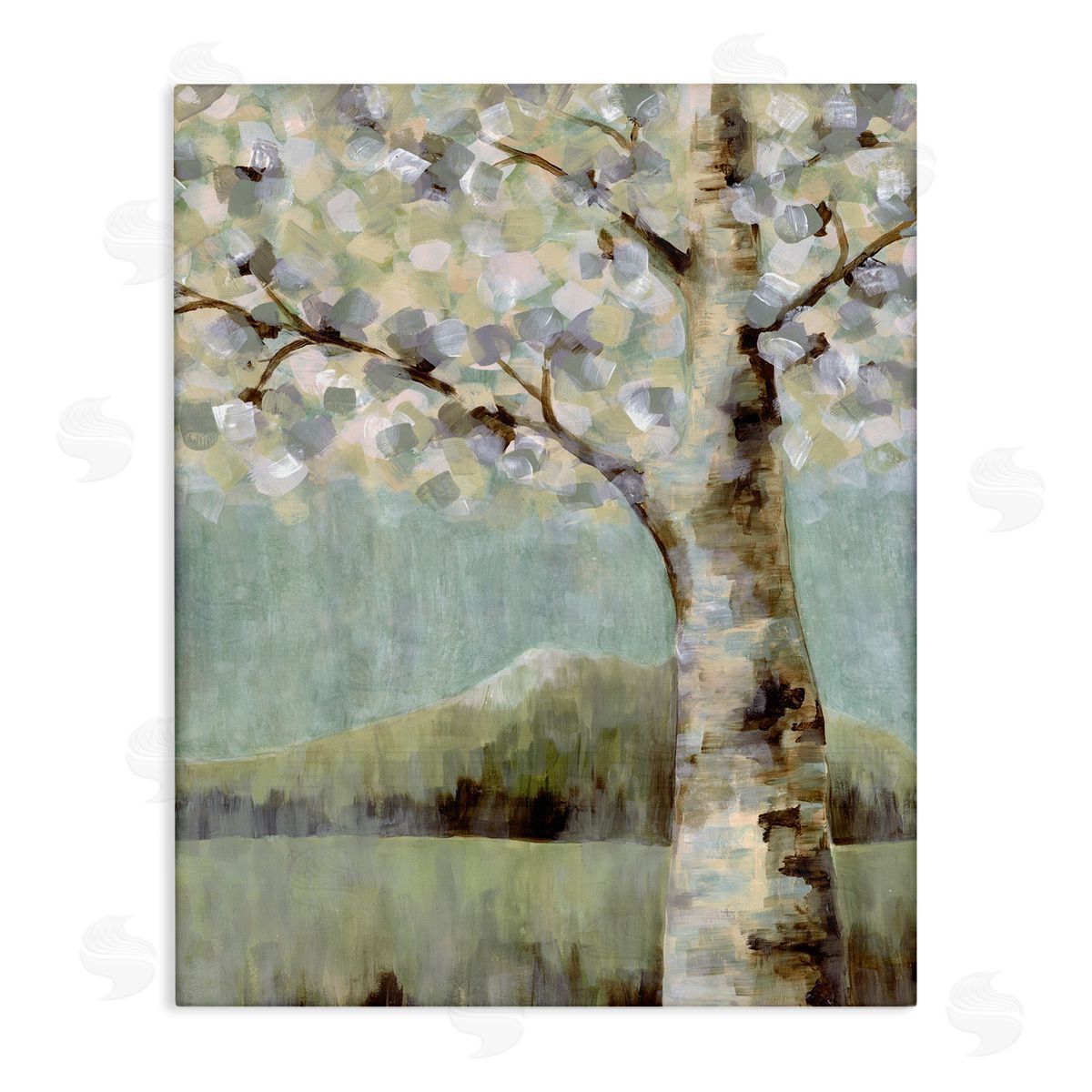 Doris Charest Flowers Blooming on Neutral Tree Landscape