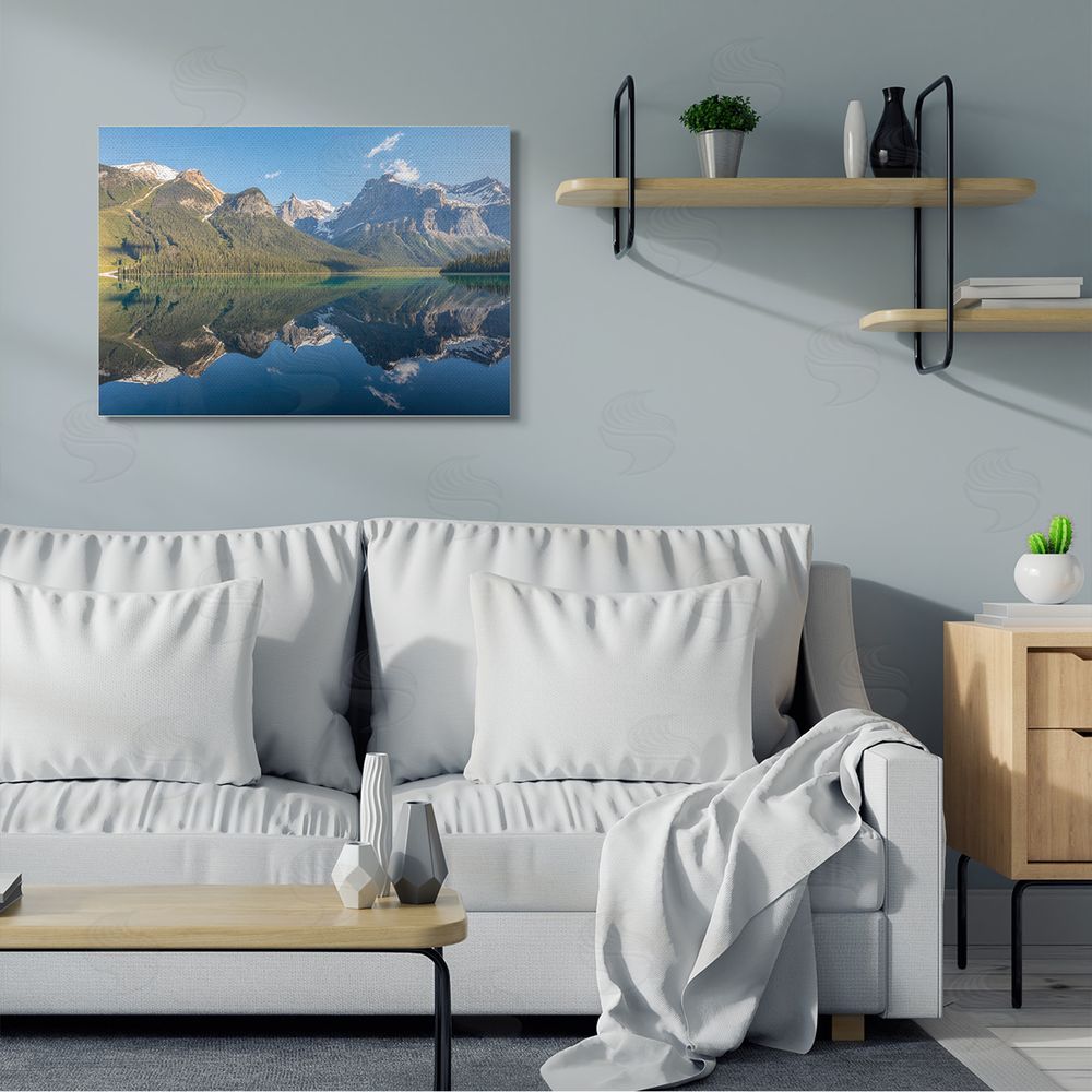 Dave Gordon Countryside Mountain Range Reflective Lake Landscape