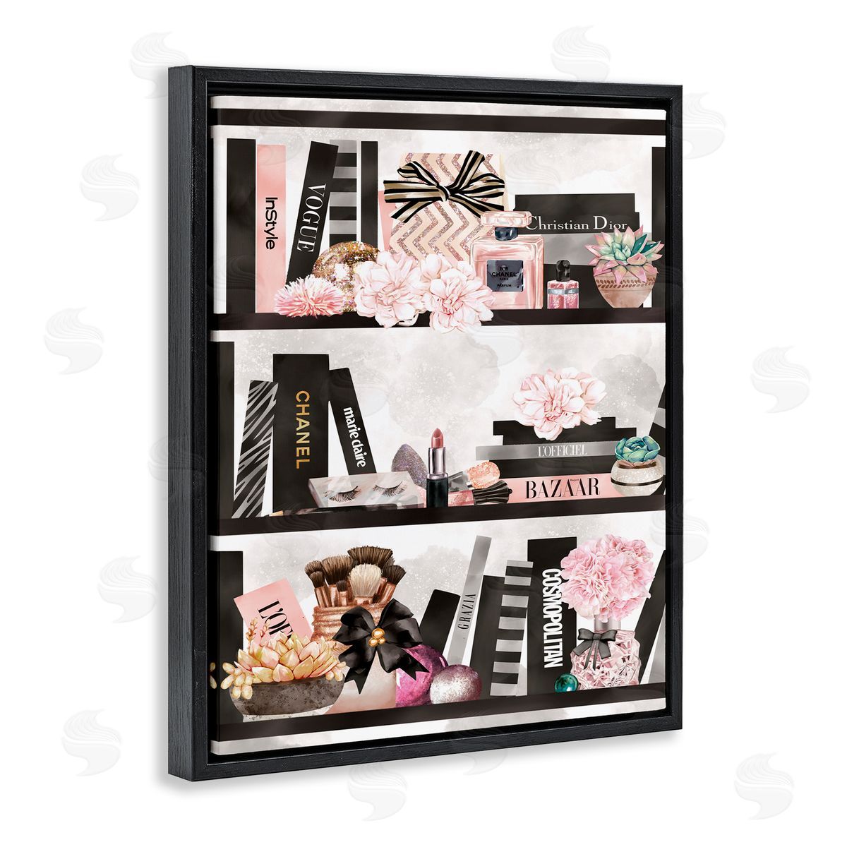 Ziwei Li Fashion Bookshelf Glam Cosmetic Accessories and Books