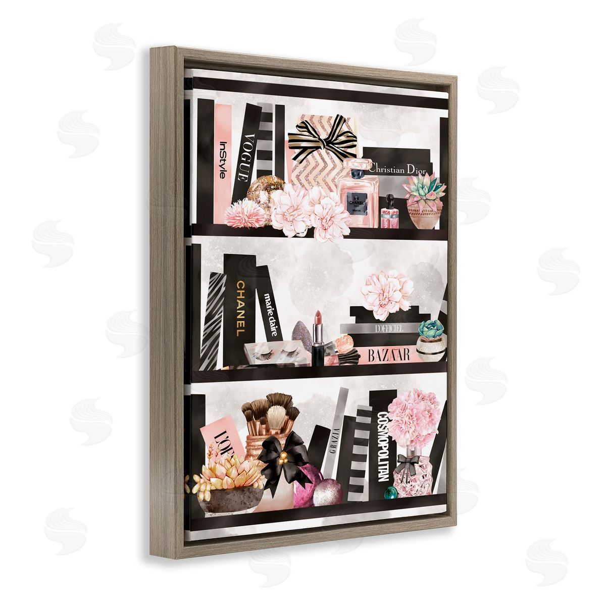 Ziwei Li Fashion Bookshelf Glam Cosmetic Accessories and Books
