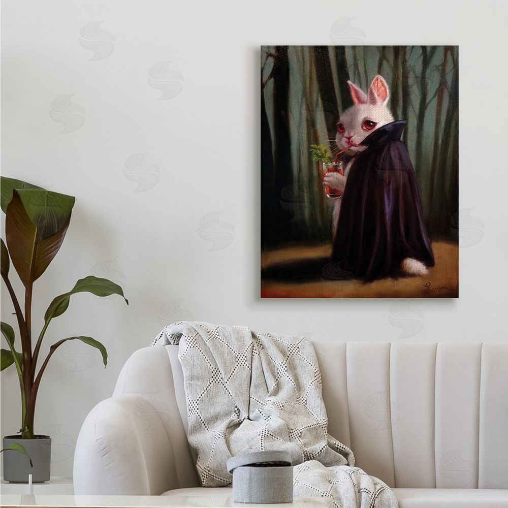 Lucia Heffe_sidernan Vampire Rabbit Drinking Bloody Mary Dark Forest
