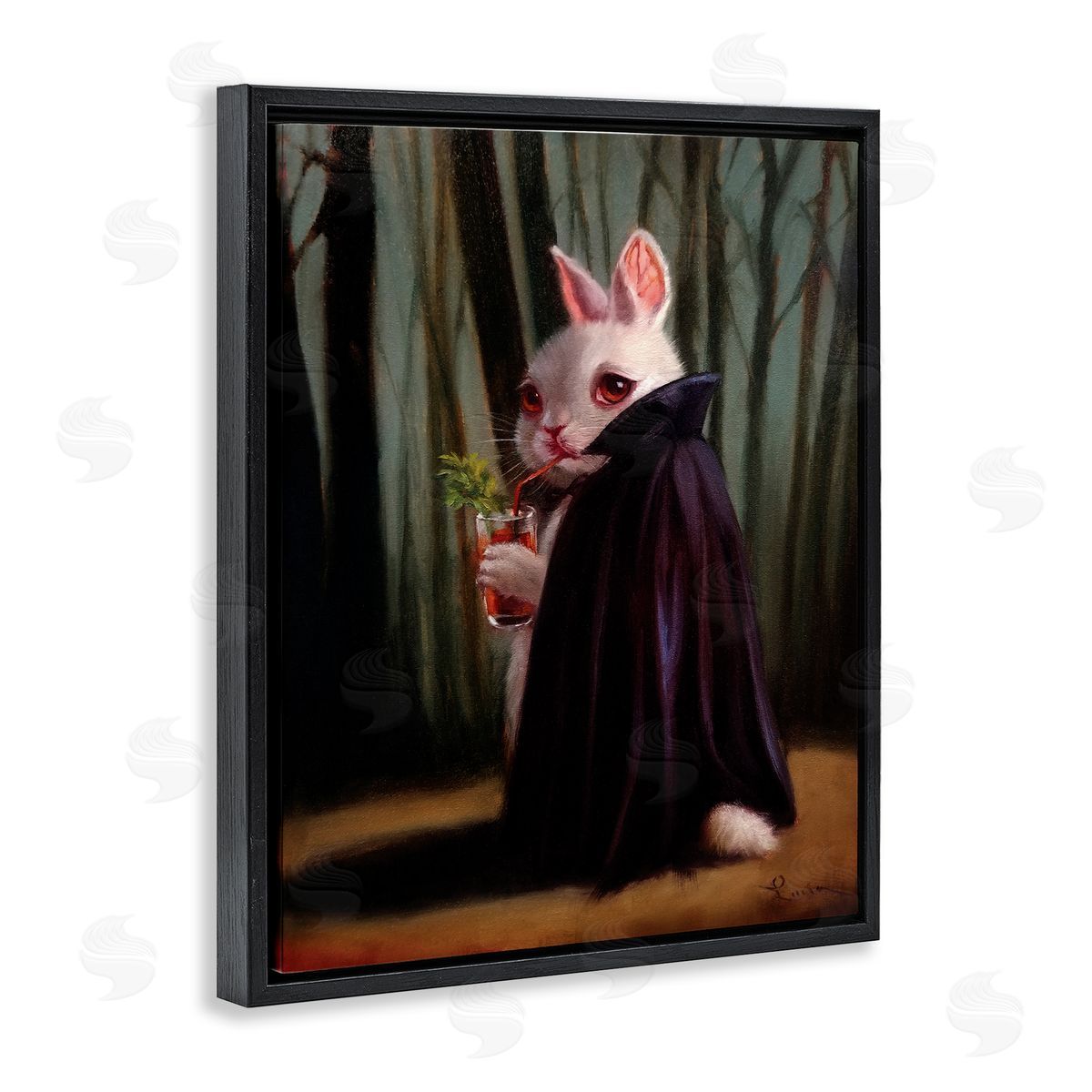 Lucia Heffe_sidernan Vampire Rabbit Drinking Bloody Mary Dark Forest