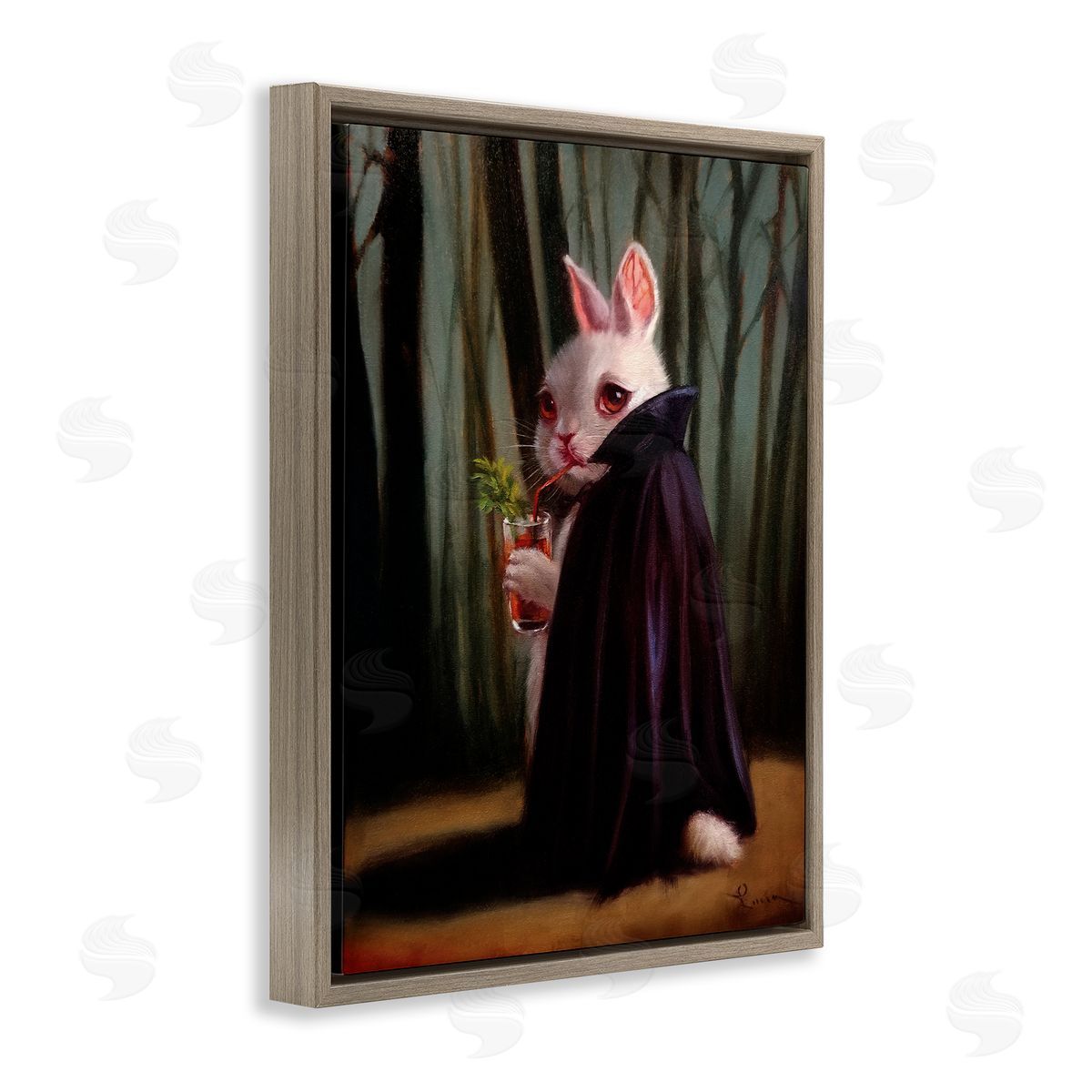 Lucia Heffe_sidernan Vampire Rabbit Drinking Bloody Mary Dark Forest