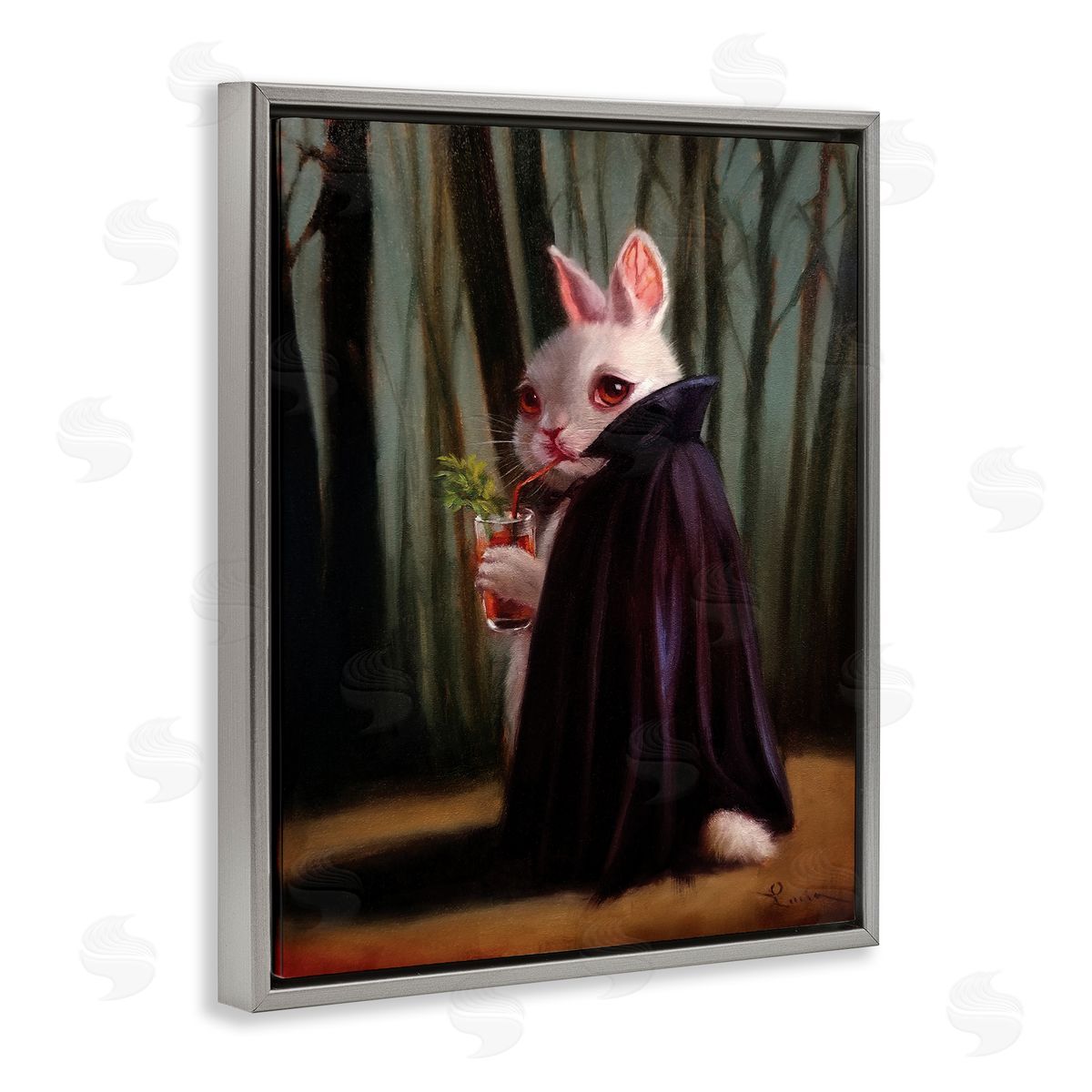Lucia Heffe_sidernan Vampire Rabbit Drinking Bloody Mary Dark Forest