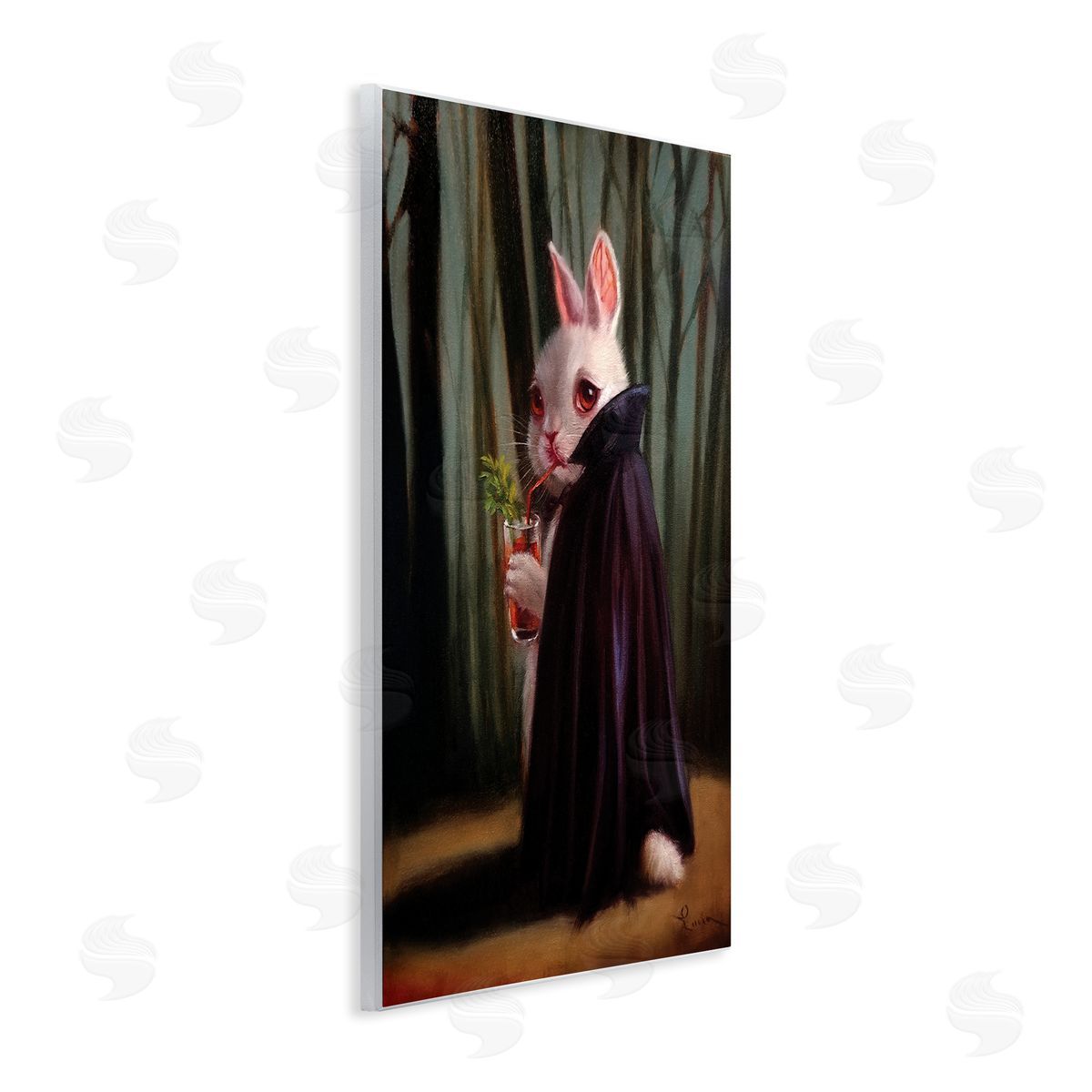 Lucia Heffe_sidernan Vampire Rabbit Drinking Bloody Mary Dark Forest