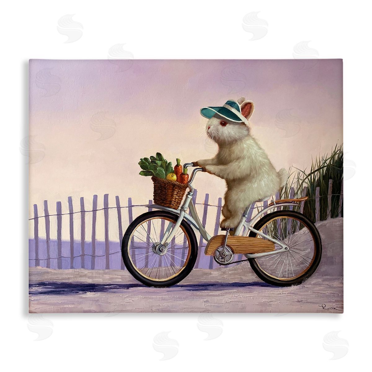 Lucia Heffe_sidernan Bunny Rabbit on Bike by Nautical Beach