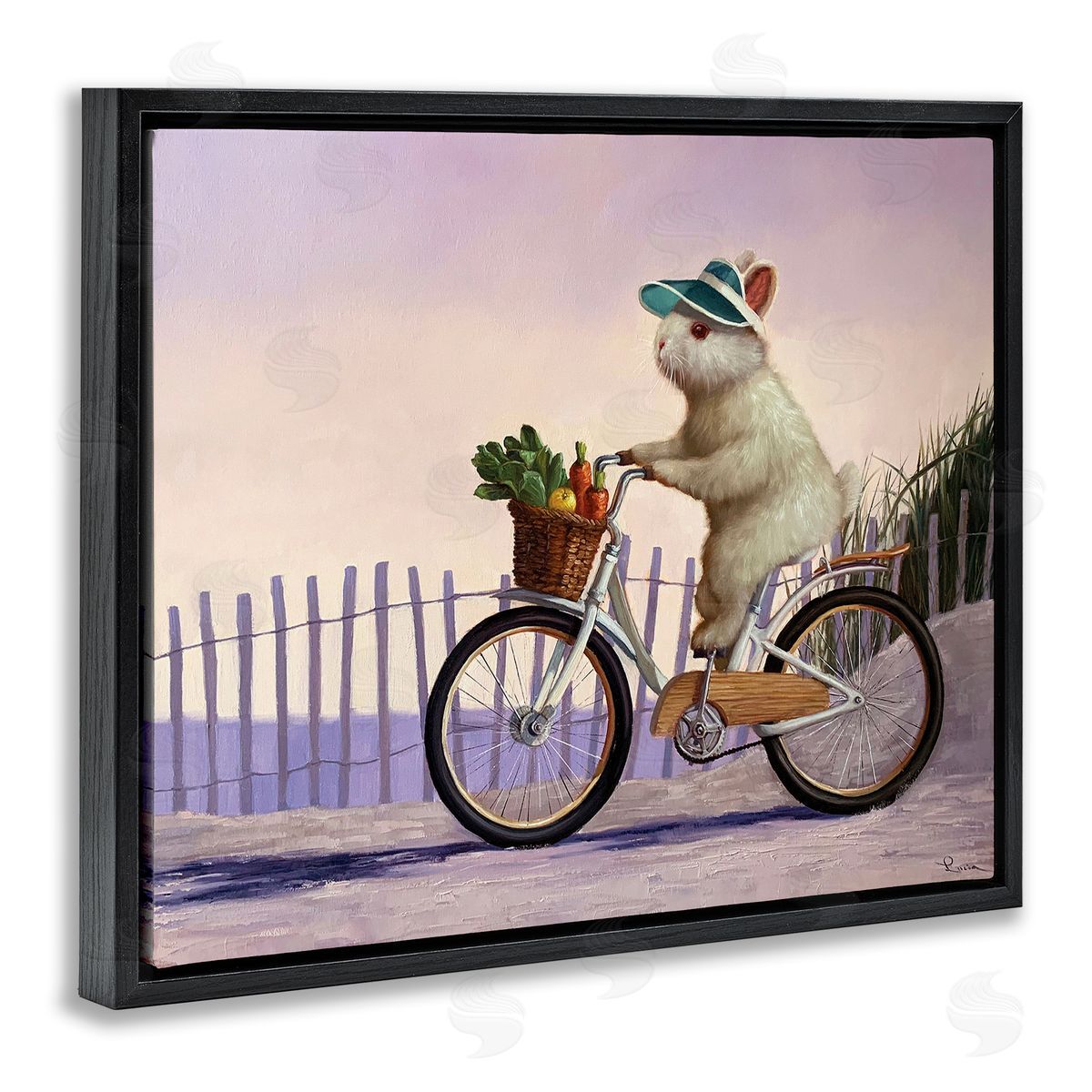Lucia Heffe_sidernan Bunny Rabbit on Bike by Nautical Beach