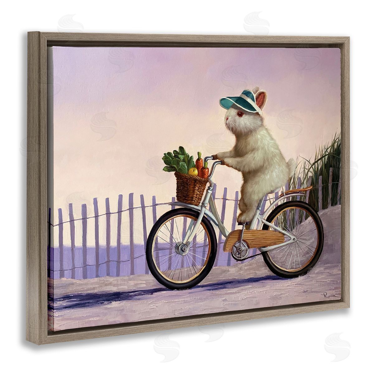 Lucia Heffe_sidernan Bunny Rabbit on Bike by Nautical Beach