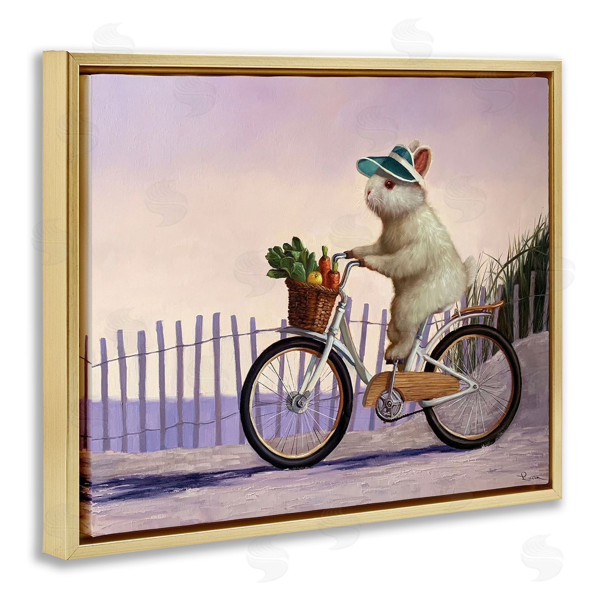 Lucia Heffe_sidernan Bunny Rabbit on Bike by Nautical Beach