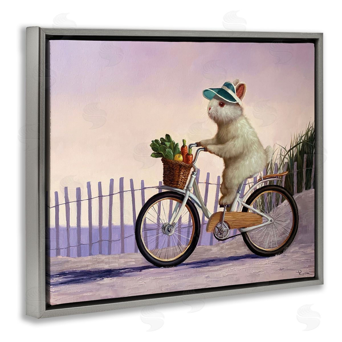 Lucia Heffe_sidernan Bunny Rabbit on Bike by Nautical Beach