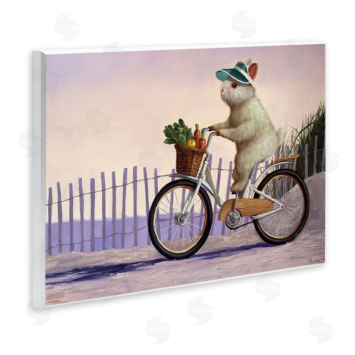 Lucia Heffe_sidernan Bunny Rabbit on Bike by Nautical Beach