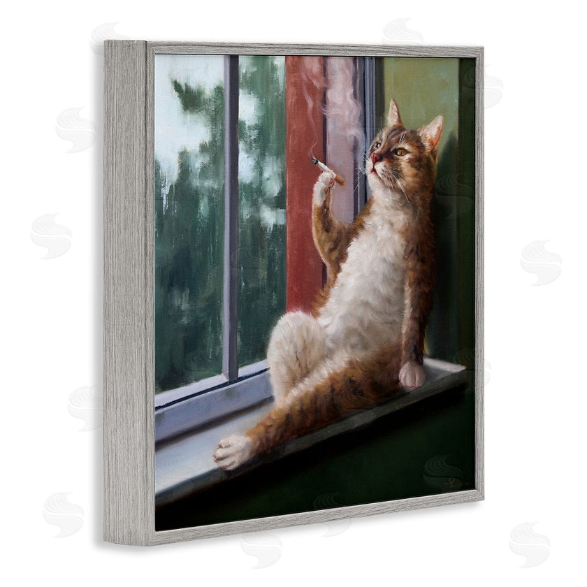 Lucia Heffernan | Cat Smoking Lounging in Window