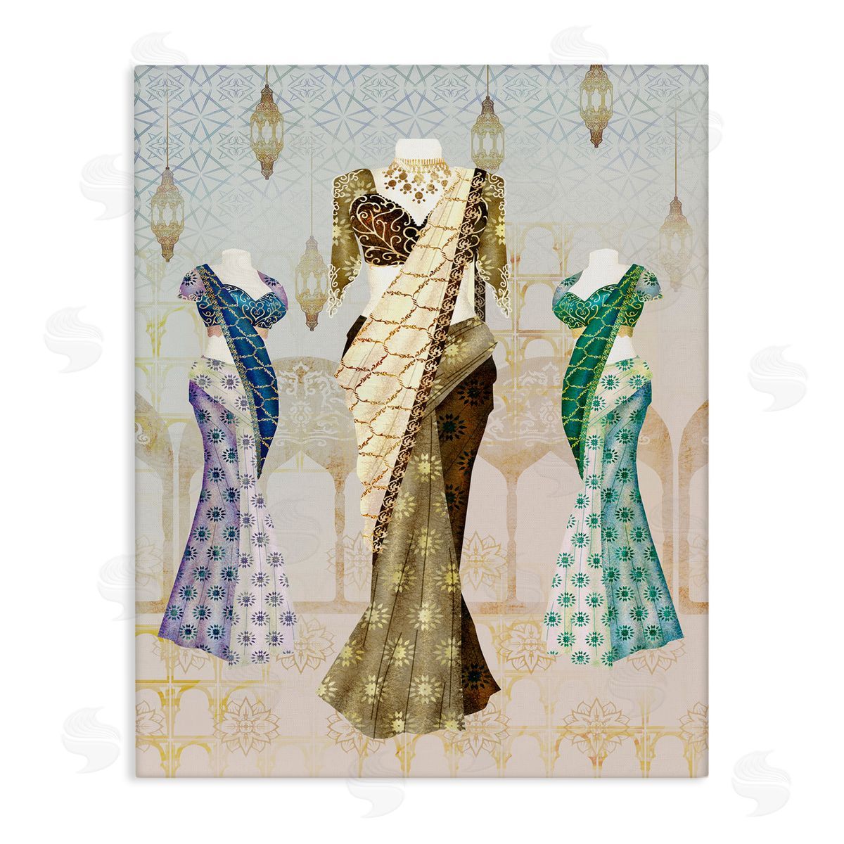 Ziwei Li Eastern Glam Fashion on Geometric Arabesque Background