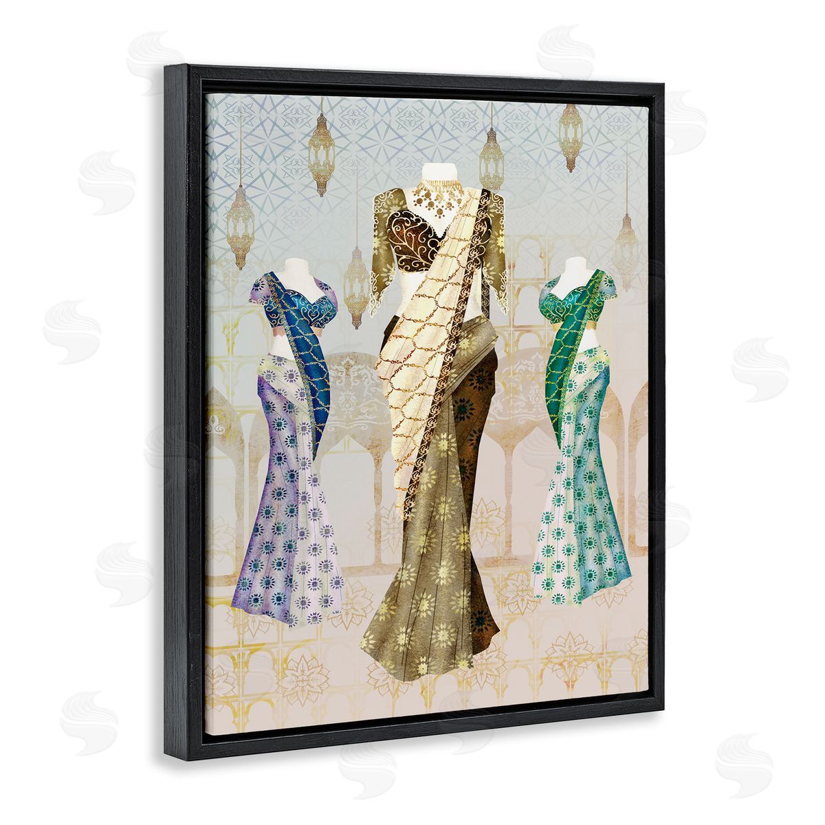 Ziwei Li Eastern Glam Fashion on Geometric Arabesque Background