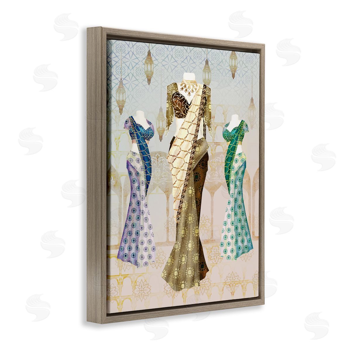 Ziwei Li Eastern Glam Fashion on Geometric Arabesque Background