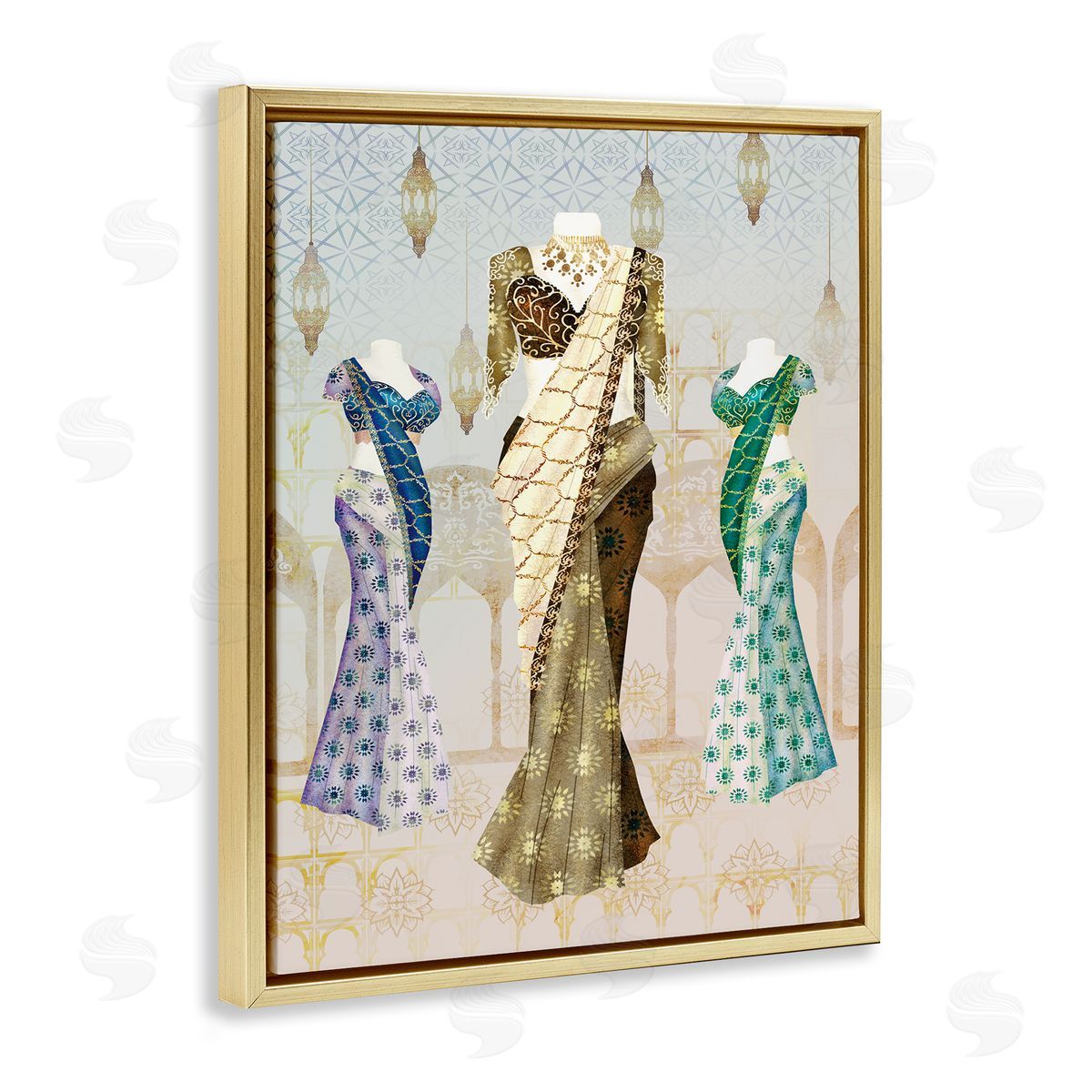 Ziwei Li Eastern Glam Fashion on Geometric Arabesque Background