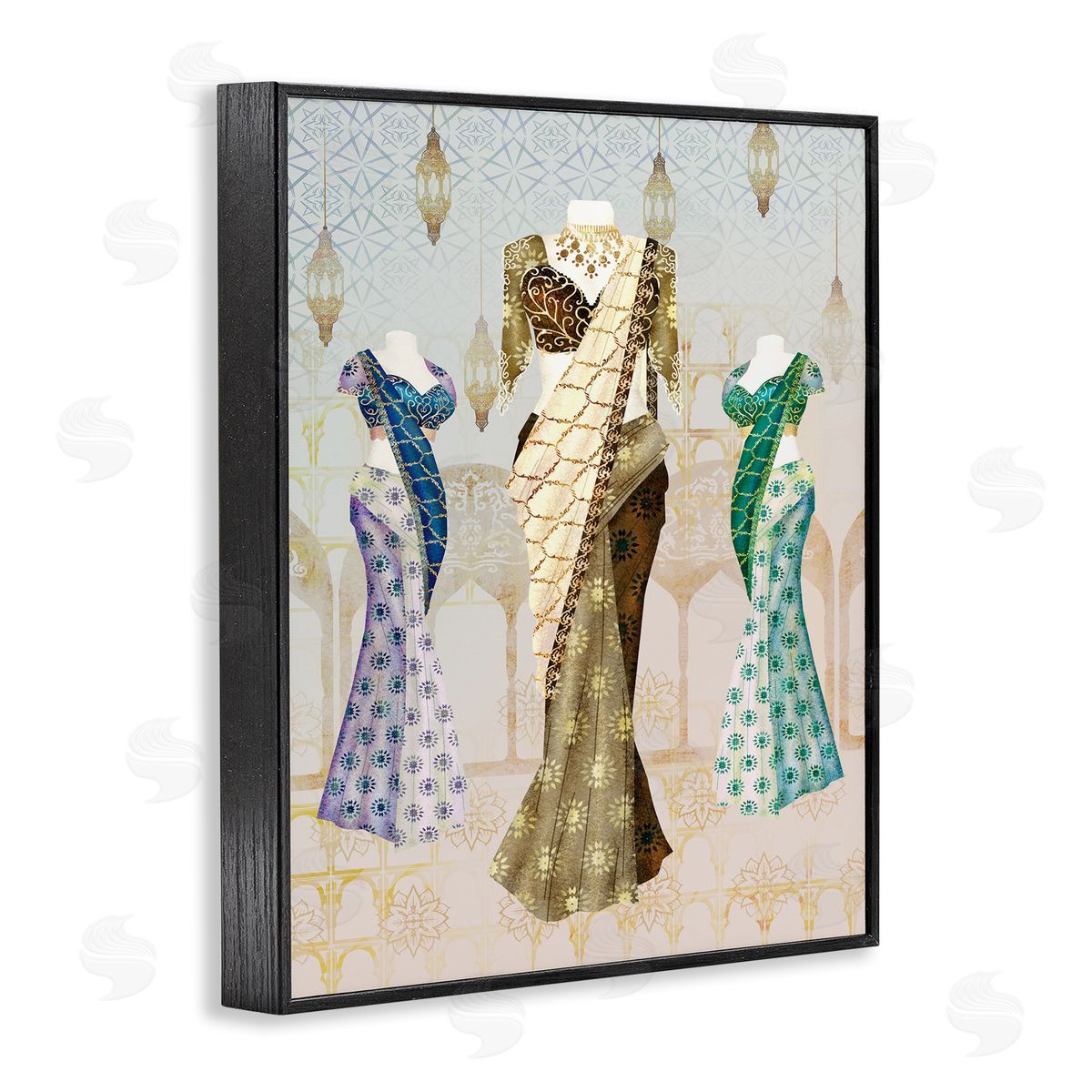 Ziwei Li Eastern Glam Fashion on Geometric Arabesque Background