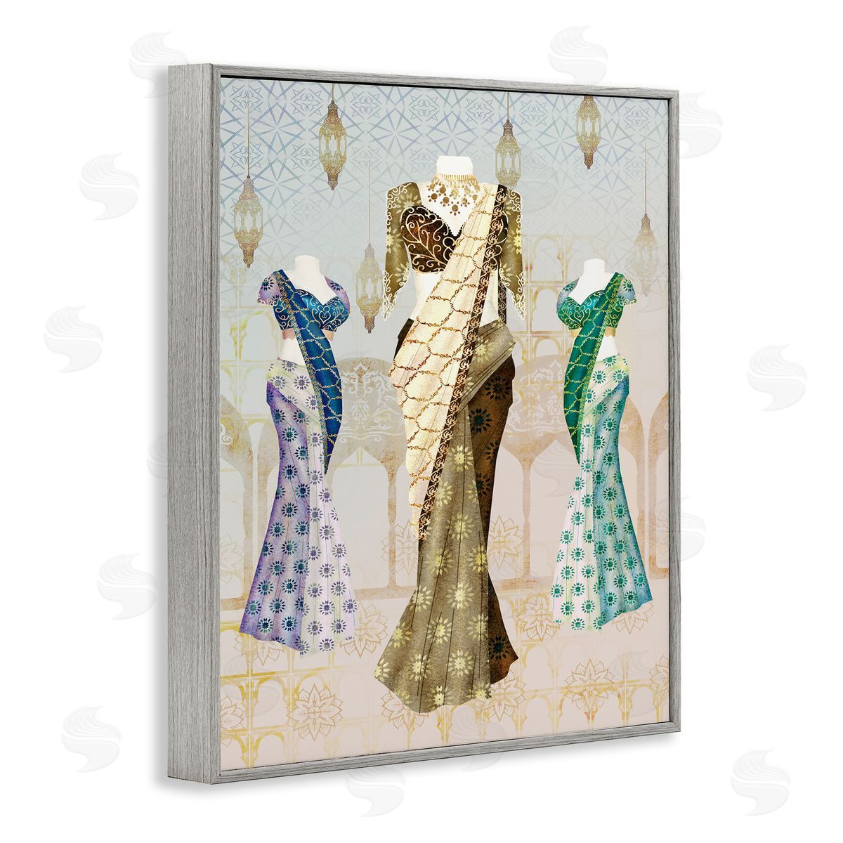 Ziwei Li Eastern Glam Fashion on Geometric Arabesque Background