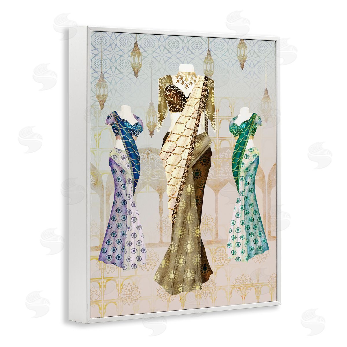 Ziwei Li Eastern Glam Fashion on Geometric Arabesque Background