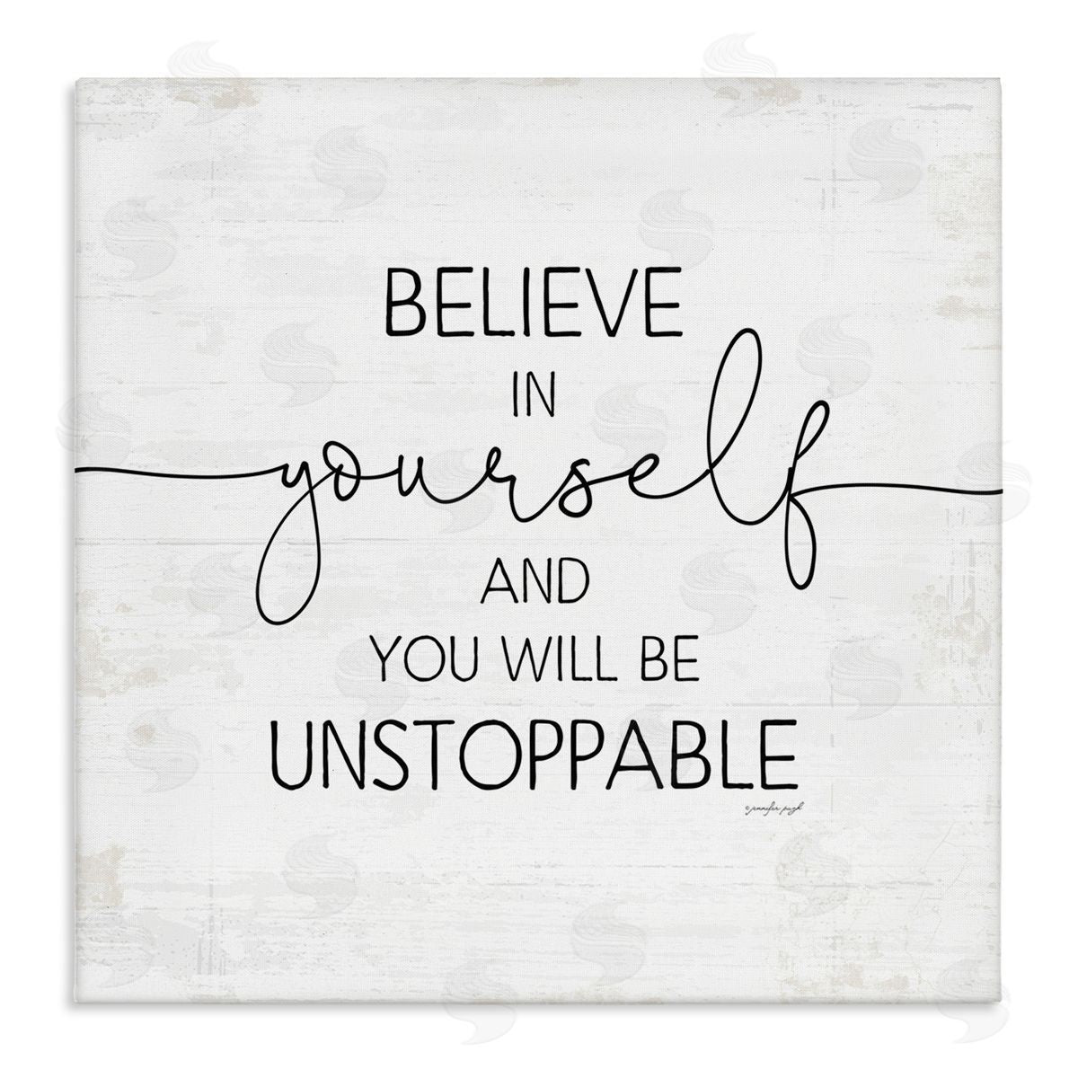 Believe In Yourself Inspirational Canvas Wall Art, Home Decor by Jennifer Pugh